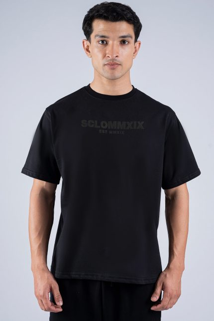 SCLOMMXIX Limited Edition Black Oversized T-Shirt - S25 - MT0383R